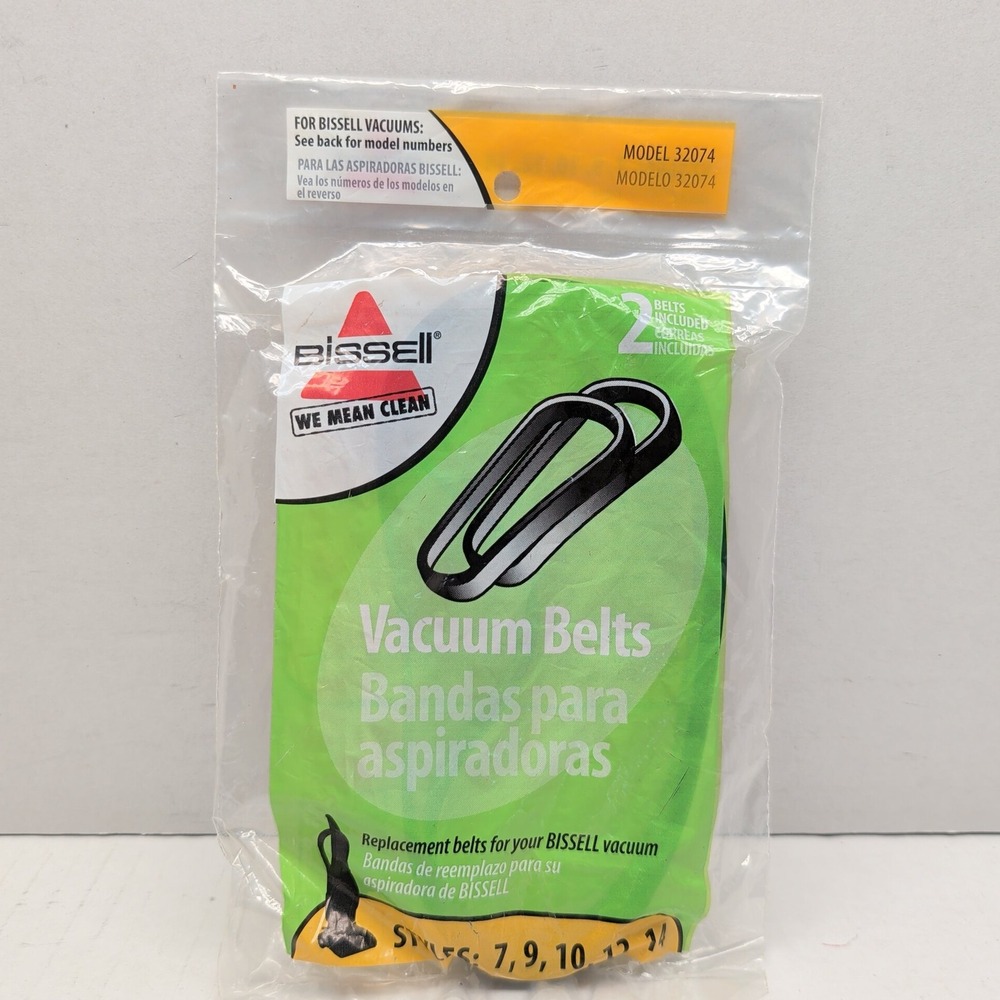Bissell Vacuum Belts 2 Pack Model 32074 Styles 7 9 10 12 14 Replacement